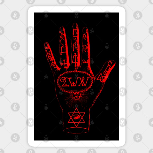 Wiccan Witch Palmistry Magic Magnet by Scar